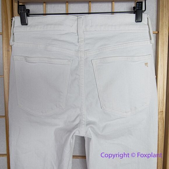 NEW Madewell Kick Out Crop Jeans in pure white, 27 - Picture 9 of 14